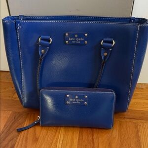 Kate Spade Brown Fabric with Gold Lettering